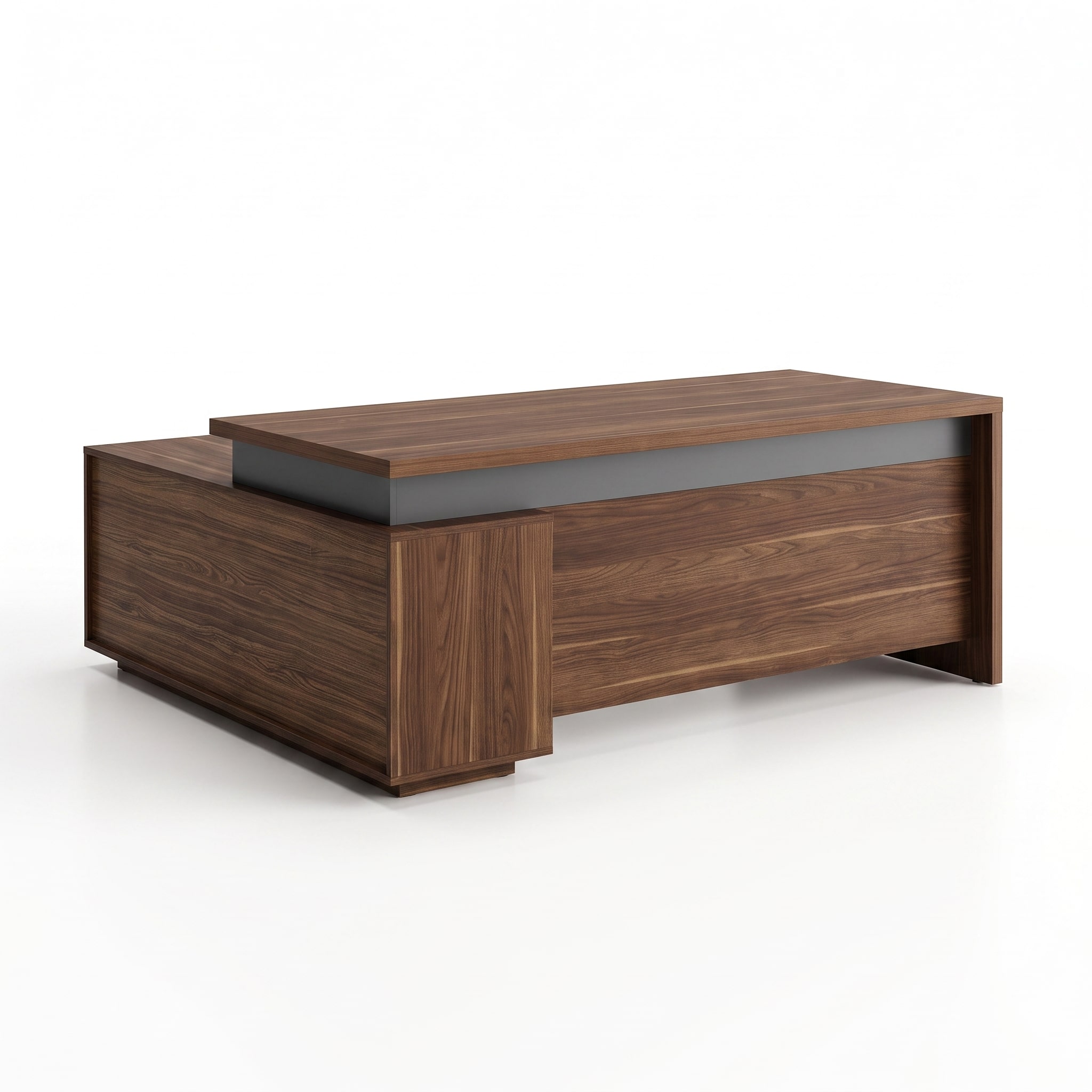 Bureau de Direction MDF 180×80 cm avec Retour et Caisson Intégré